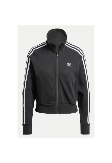 Суитшърт с цип и детайли с лого