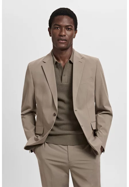 Супер слим сако Milan - Бежов