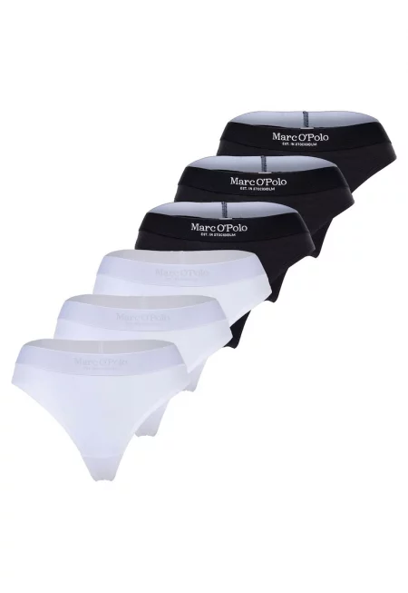 Танга с памук и лого - 6 чифта