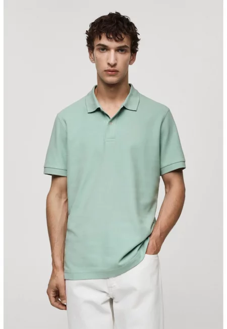 Тениска Rea от памучно пике с яка