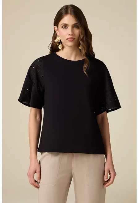 Тениска с английски дантела