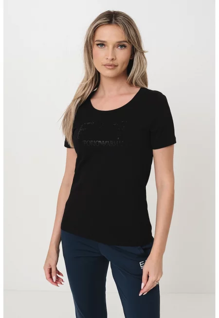 Тениска с лого - Черен