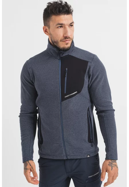 Трекинг суитшърт Bob с цип и джобове