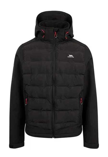 Трекинг зимно яке Alwero с качулка - Черен