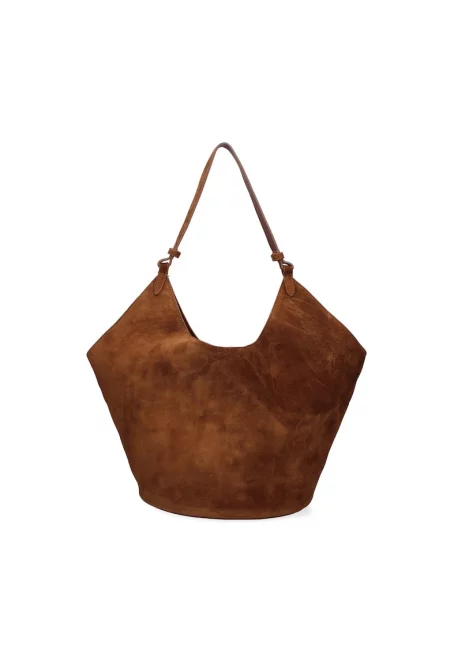 Велурена чанта Lisabona - Кафяв