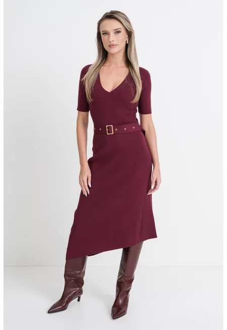 Асиметрична фино плетена рокля