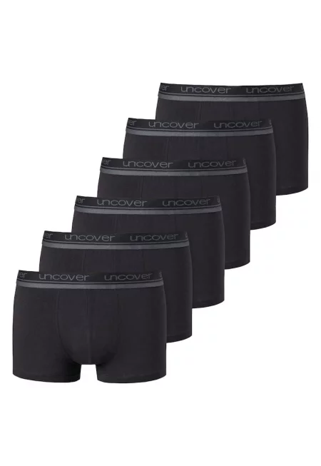 Боксерки с лого на талията - 6 чифта - Черен