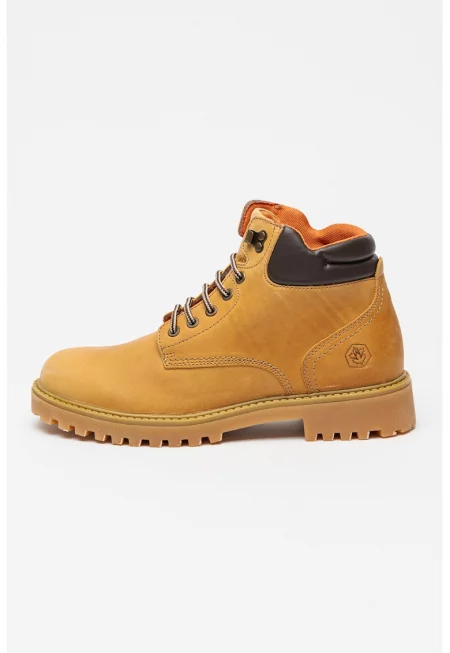 Боти от набук - Шафраново жълто