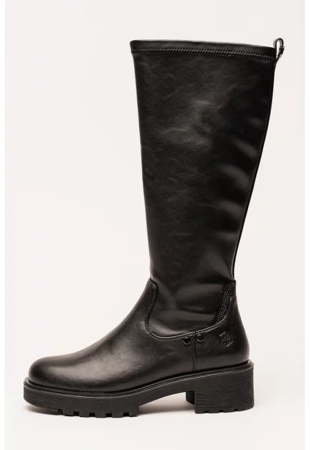 Ботуши до коляното от еко кожа