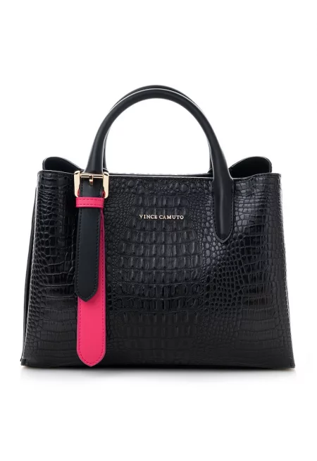 Чанта от еко кожа с шагрен - Черен