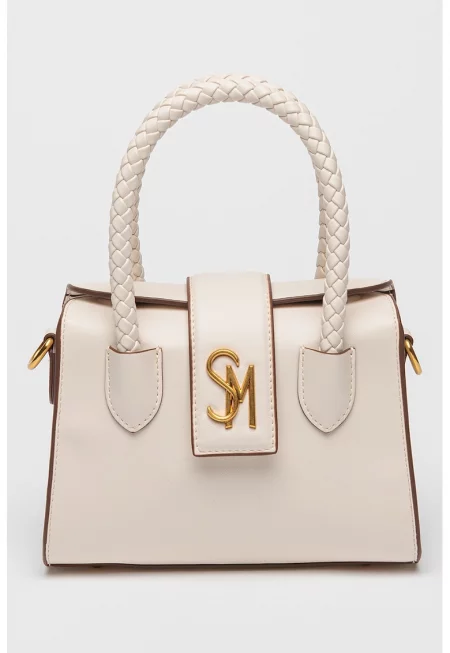 Чанта за рамо Bohan с отделяща се презрамка - Слонова кост