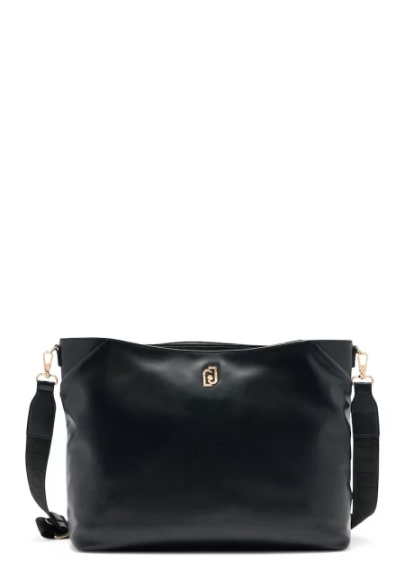 Чанта за рамо с лого - Черен