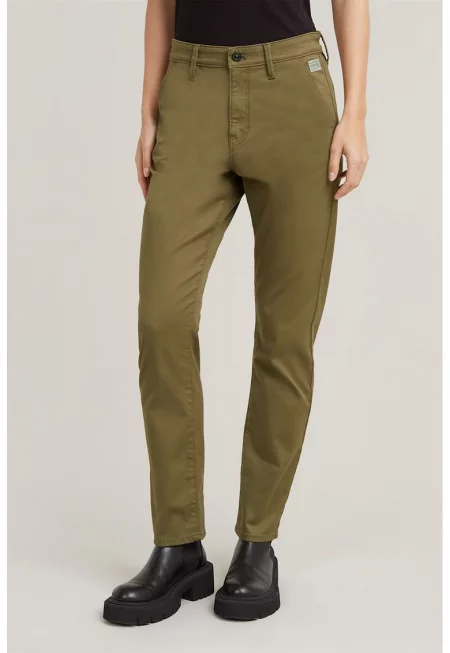 Чино със стеснен крачол - Маслинено зелено