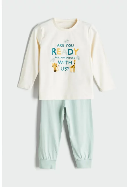 Дълга пижама с надписи