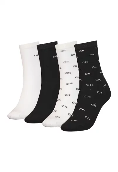 Дълги чорапи с десен - 4 чифта