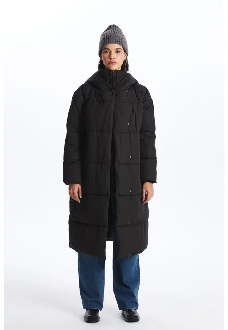 Дълго зимно яке с качулка