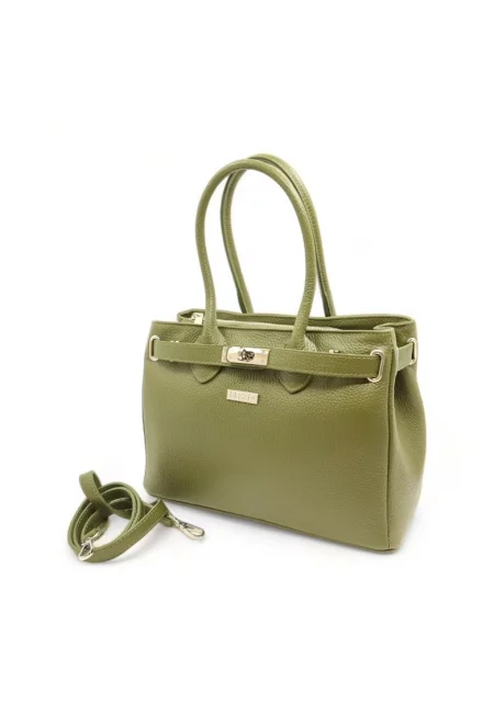 Дамска чанта Tradizione Elegante от естествена кожа - Olive Night/Martini Olive