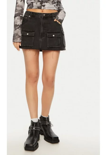 Дамска пола - Една чаена лъжичка - 304604485 - Памук - Черен - Черен