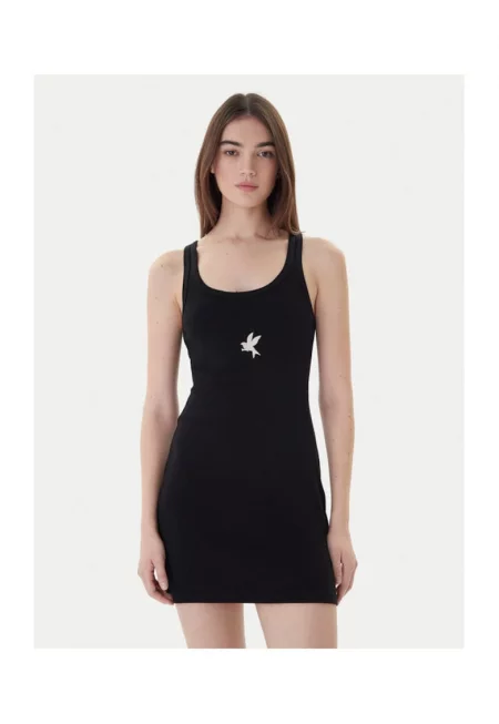 Дамска рокля - Една чаена лъжичка - 304007569 - Памук - Черен - Черен