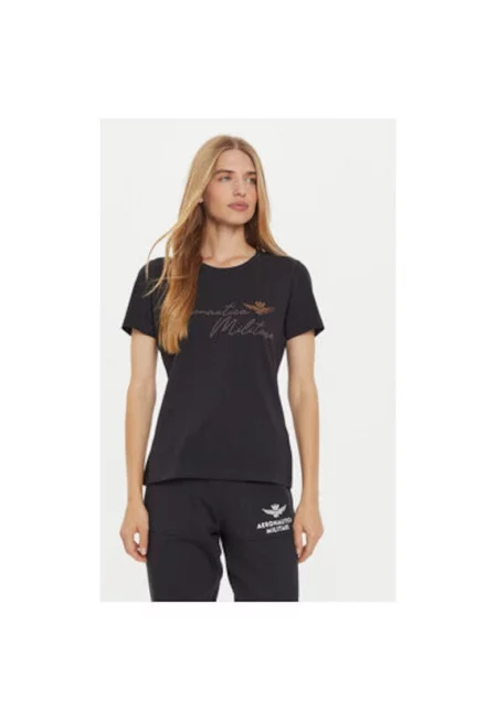 Дамска тениска -  304565298 - Памук - Черен - Черен