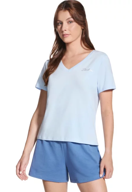 Дамска тениска -  Signature V-Neck Tee 19902569 - Син