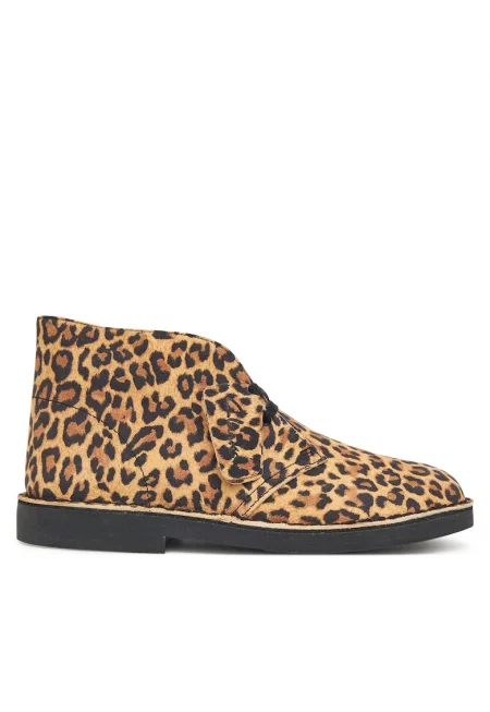 Дамски боти -  Leopard Suede - естествена кожа - многоцветни