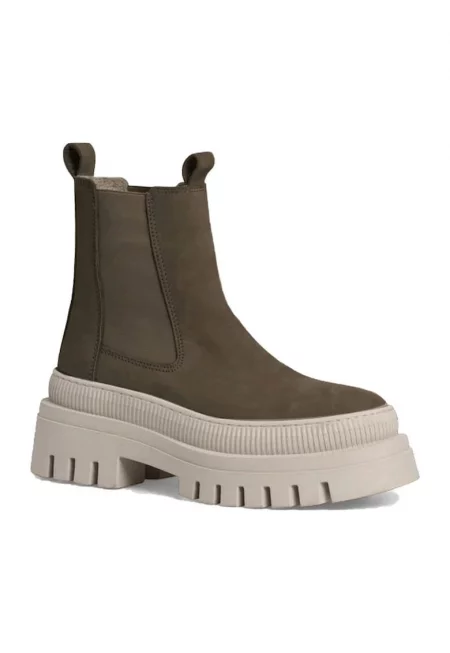 Дамски боти на платформа -  бежови