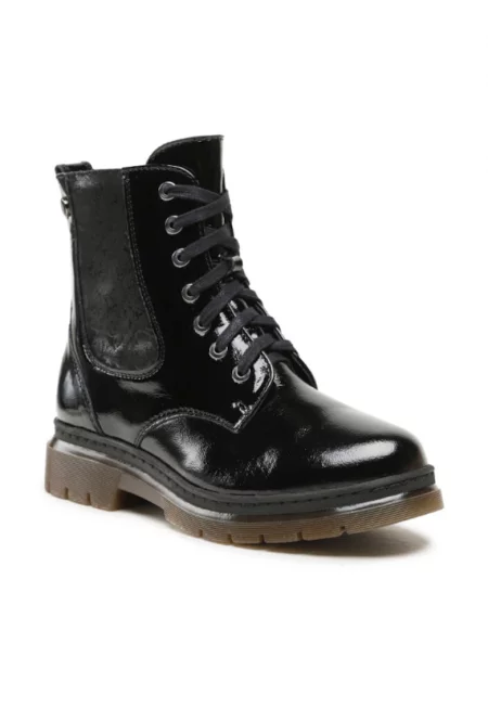 Дамски ботуши -  209212846 - Черни - Лачена кожа