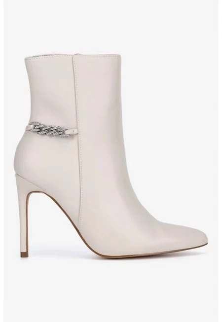 Дамски ботуши  5905588875680 - Синтетични - Бежови - Бежов