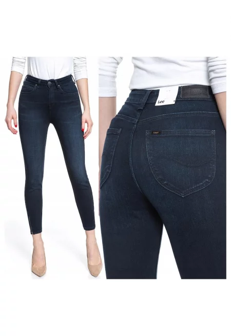 Дамски дънки -  Scarlett с висок цип - 20308-26 - Памучни - Къси - Petite - Дънкови - W24-L31 US - Сини