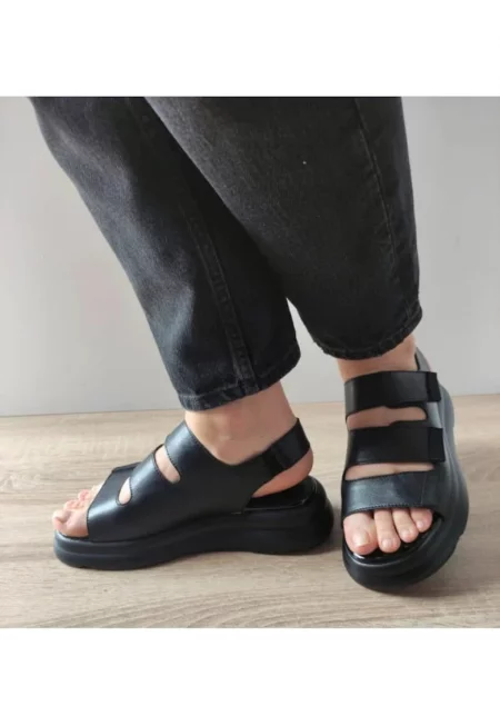 Дамски ежедневни сандали  60024A 01-N Черни - Черно