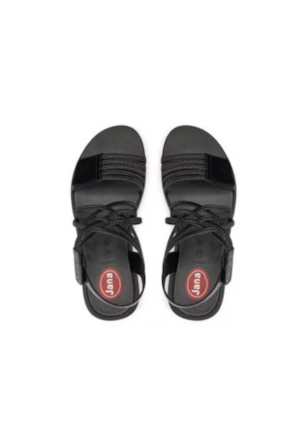 Дамски сандали - 8-28766-42 001 - Jana - Екокожа - Черен