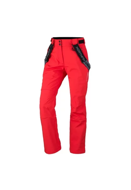 Дамски софтшел панталон за ски 10K/5K Isabela - Червен