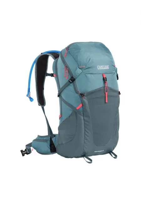 Дамски туристически пакет Fourteener™ 30 Hydration с раница Crux® - Smoke Blue/Fiery Coral