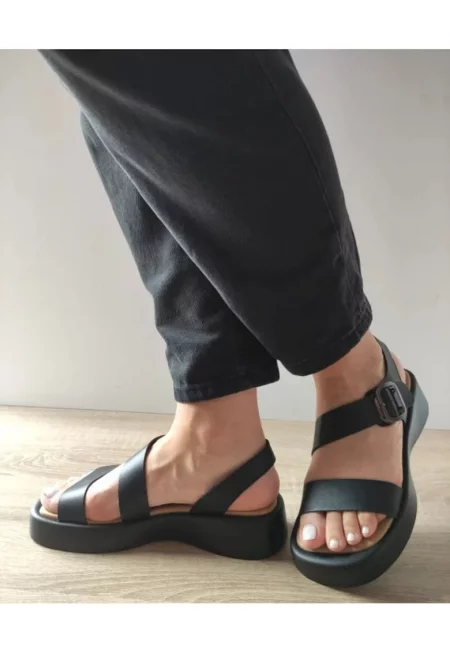 Ежедневни дамски сандали  60006A 01-N Черни - Черно - Черен