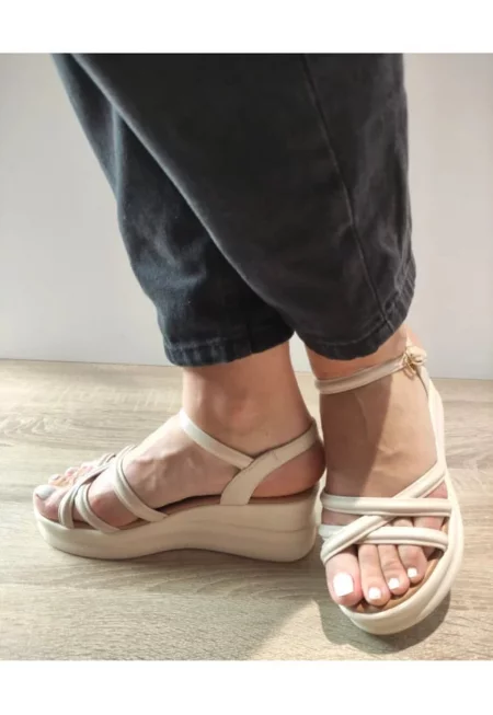 Ежедневни сандали - Дамски -  991-1 Крем - Крем