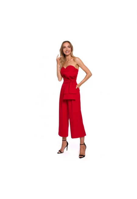 Гащеризон без ръкави -  Полиестер - Еластан - Червен