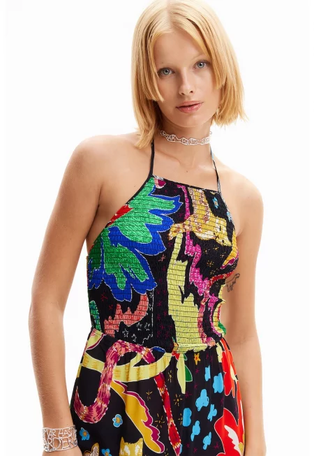 Гащеризон с принт и широк крачол