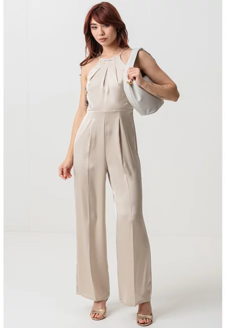 Гащеризон с широк крачол - Мръснобял