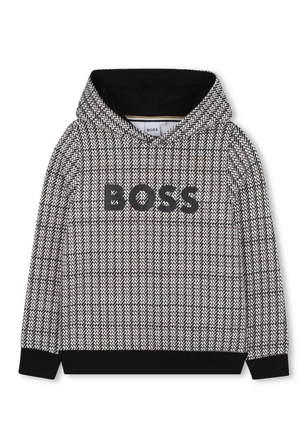 Худи на каре - Светло сив