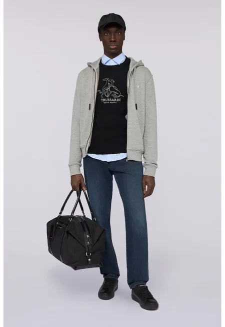 Худи с цип - Светлосив меланж