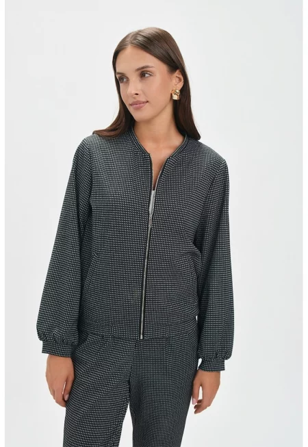 Карирано яке бомбър с цип