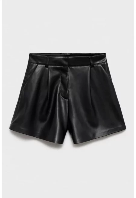 Къс панталон от еко кожа