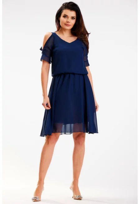 Къса рокля с къс ръкав A572