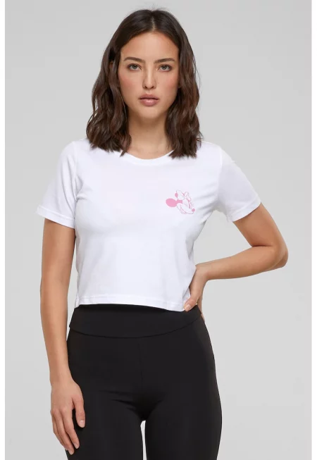 Къса тениска с шарка Minnie Mouse