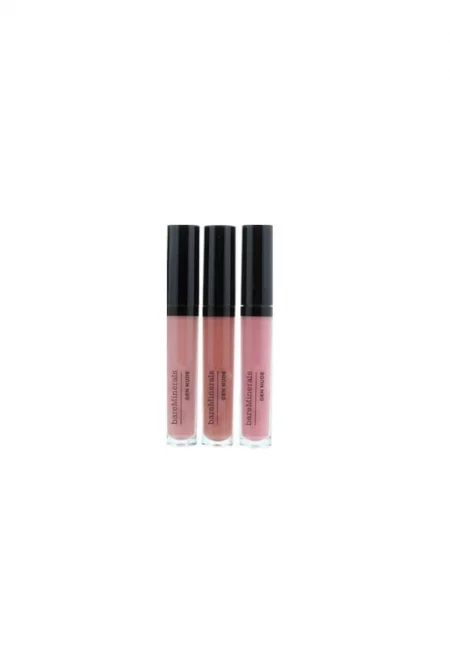 Комплект блясък за устни Minerals Gen Nude Lacquer On The Fly - 3 x 3.7 мл