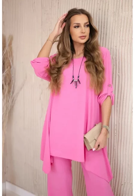 Комплект от свободна блуза и панталон - Един размер