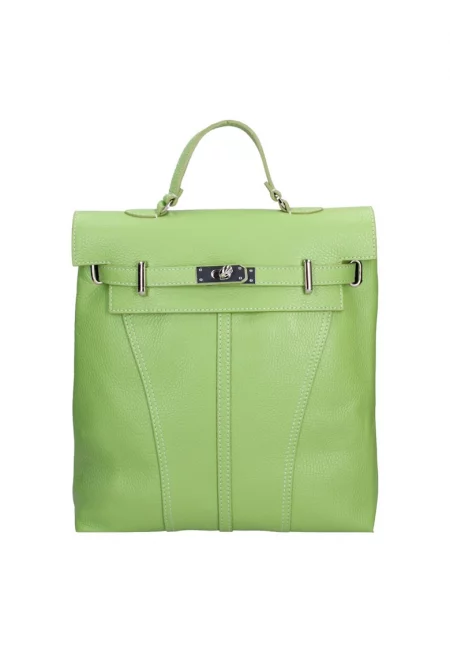 Конвертируема раница 32739 от кожа - Зелен