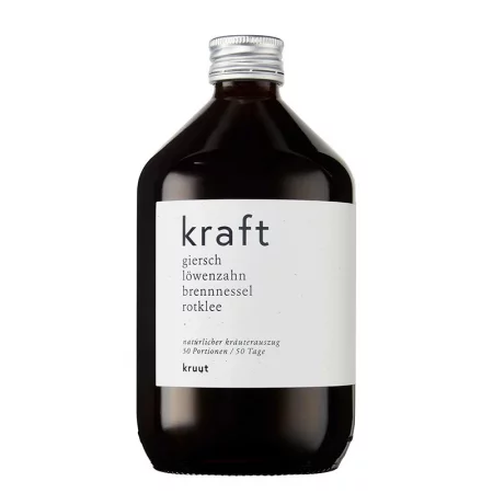 Еликсир за енергия и лекота - Oxymel Kraft с коприва, глухарче и червена детелина, 500 ml, 50 дози