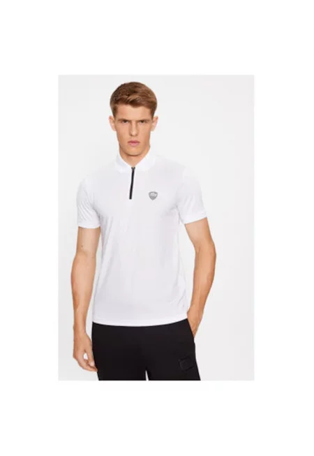 Мъжка поло риза  Emporio Armani - 8NPF13 PJRGZ - Вискоза/Полиамид - Бяла - Бял